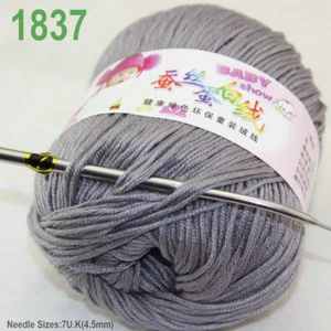 1Ball x50g Soft Multi-Color Cashmere Silk Wool Hand knitwear knitting Baby Yarn - Picture 1 of 70