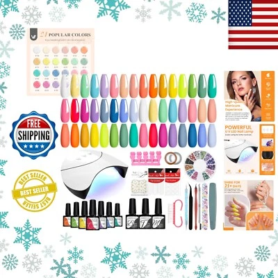 Kit de esmalte de uñas en gel con luz de lámpara UV extensión de polietileno juego de herramientas de manicura Foto 1 de 4