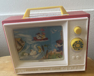 Fisher Price Kids Toy Giant Screen Music TV Box 2Tunes & 2 Picture Stories Londo