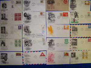 LOT OF 100 FIRST DAY COVERS! - ASSORTED ARTCRAFT FDC's - NOW REFRESHED NEW FDC's