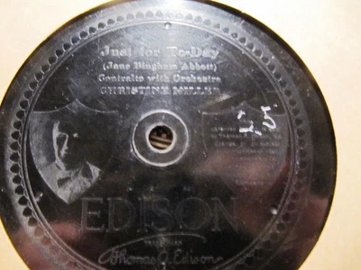 1915 Mary BAKER EDDY Christian Science Hymn JUST FOR TODAY Miller EDISON 82543 Foto 1 de 2