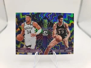 🔥2024-25 Donruss Optic Optical Illusions Blue Hyper #/175 Giannis/Abdul-Jabbar - Picture 1 of 3