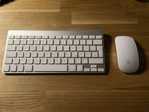Apple Magic keyboard A1314 Mouse A1296 Kabellose Bluetooth Tastatur Maus Set - Bild 1 von 5