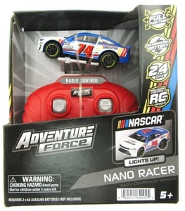Nano Racer RC Car #74 Red & Blue ~ Nascar Adventure Force ~ Radio Control Fun - Picture 1 of 5