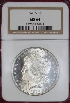 1878-S MORGAN DOLLAR NGC MS64 - Image 1 of 4