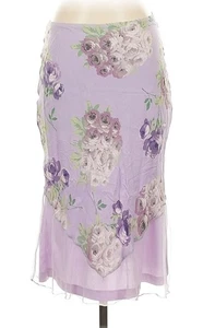 Vintage Betsey Johnson Größe Small Flieder Lavendel Blumen Rock - Bild 1 von 8