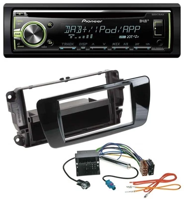 Pioneer DAB USB MP3 AUX CD Autoradio für Seat Ibiza ab 08 Klavierlack schwarz - Bild 1 von 4