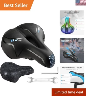 Sillín de bicicleta de espuma de alta densidad con ventilación - Ideal para todo tipo de bicicletas Foto 1 de 4