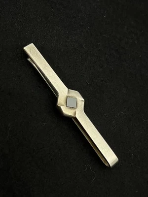 GEORG JENSEN DANIMARCA clip per cravatta da uomo in argento sterling onice 6,... - Immagine 1 di 4