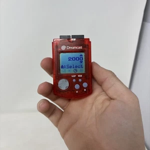 Memoria virtual roja OEM SEGA Dreamcast VMU HKT-7000 ¡probada y funciona! - Imagen 1 de 5