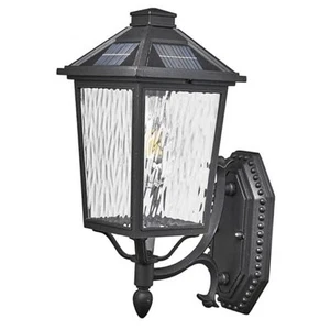 Solar Outdoor Wall Lights 15 Inch Height Dusk to Dawn Solar Sconce Lights - Picture 1 of 7