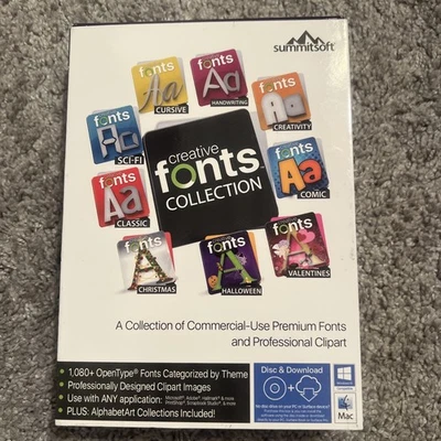 Creative Fonts Collection PC Software Summitsoft - Image 1 of 3