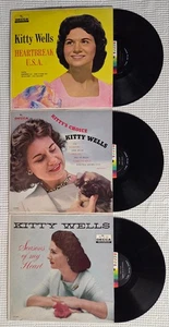 KITTY WELLS Heartbreak Choice Seasons Orig '60 DECCA Classic Country Mono 3LP EX - Picture 1 of 1