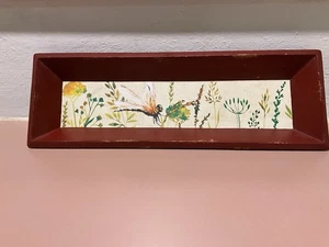 MICHEL DESIGN WORKS DRAGONFLY BOTANICAL TRAY 13”X8”X2”! - Picture 1 of 3