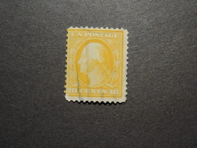 Sello de Estados Unidos Scott # 338 1909 Washington 10 C amarillo nunca articulado original Foto 1 de 4