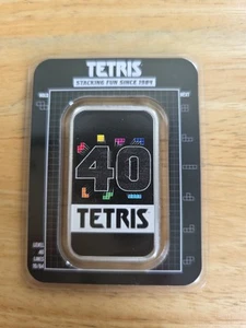 Tetris™ 1oz Silver 40th Anniversary Colorized Bar (in TEP) | .999 Fine Silver - Picture 1 of 2
