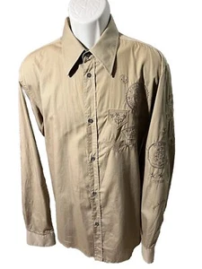 Iceberg Brown stile Shirt Button Down Made In Italy Size XXL - Picture 1 of 11
