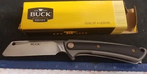 Buck 0263 Hiline Cleaver Knife, Black G-10 Handles & - Picture 1 of 5