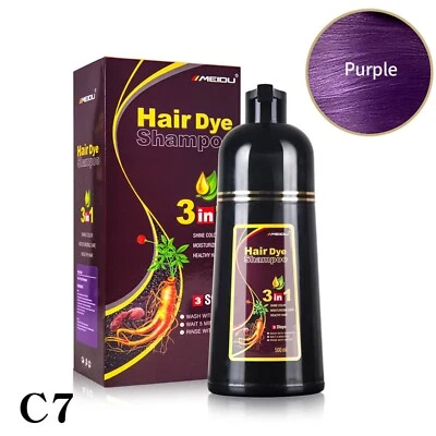 Champú tinte de cabello púrpura Meidu 3 en 1 color y cuidado permanente del cabello | 500 ml Foto 1 de 4