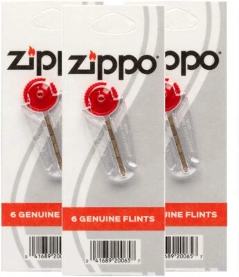 2 PACKS 100% GENUINE ZIPPO LIGHTER 12 FLINTS GENUINE ORIGINAL FREE POSTAGE