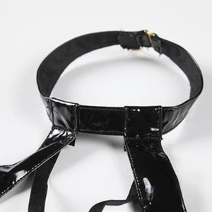 Damen Kunstleder Unterwäsche Overall Sexy Uniform Set Aushöhlen Rückenfrei Erotik - Bild 1 von 11