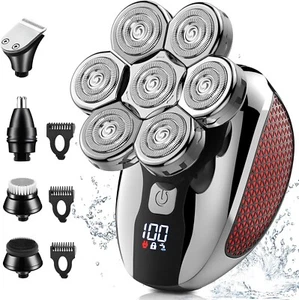 Head Shaver for Bald Men,6 in 1 Bald Head Shavers for Men Cordless, Electric ... - Picture 1 of 12