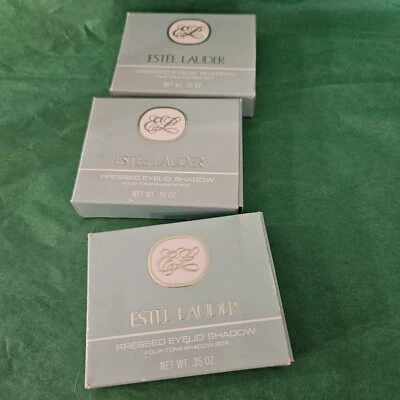 VINTAGE Estee Lauder Pressed Eyelid Shadows NOS BOXED LOT OF 3 PRE Bar Code - Image 1 of 4