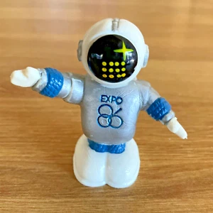 Expo 1986 Vancouver Canada Rare Vintage Plastic Figure Ernie Robot Hong Kong - Foto 1 di 3