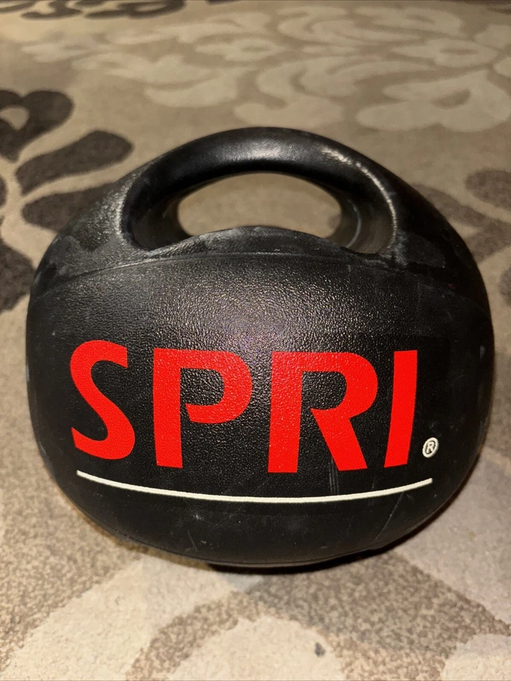 SPRI Medicine Ball with Handles D) 12-Pound (Black) 12lb Xerball - Image 1 of 4