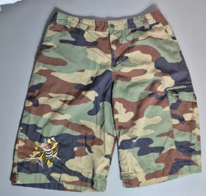 Polo Ralph Lauren Vintage Camo Cargo Shorts Embroidered Tiger Boys 18 XL - Picture 1 of 6