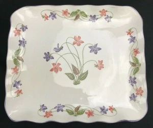 Vintage Japanisch Fine China Gewellter Rand Floral Serviertablett Platte - Bild 1 von 5