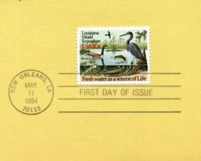 USPS FDC First Day Cover Souvenir Sheet Louisiana World Exposition Scott #2086 - Image 1 of 2