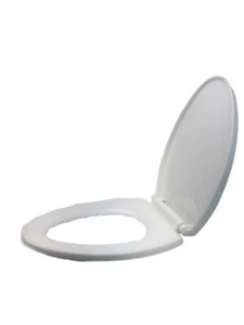 WOLTU Soft Close Comfort Standard Elongated Plastic Solid White Toilet Seat NWB - Picture 1 of 4