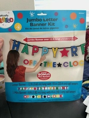 Amscan Oficialmente Retirado Jumbo Letter Banner Kit Nuevo!!! Foto 1 de 2