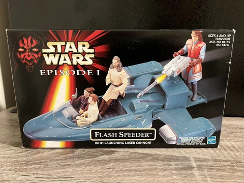 Star Wars Episode 1 Flash Speeder w/ Launching Laser Cannon Hasbro 1998 Cover