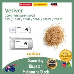 100% Pure Essential Oil Vetiver 5 ml 10 ml 50 ml 100 ml 200ml - Picture 1 of 6