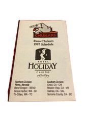 1997 Western baseball league Reno Chukars pocket schedule 