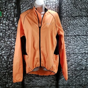 NWT NUCKILY WOMENS LONG SLEEVE FULL ZIP CYCLING JACKET SIZE 2XL XXL ORANGE  - Picture 1 of 8