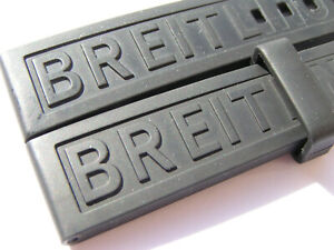 Breitling Genuine Black  Rubber Strap 18-116m 237S I1002