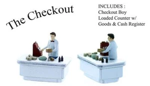 O Scale Store Checkout Counter with Checkout Boy Figure Super Detailed Painted - Picture 1 of 1