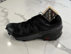 SALOMON SPEEDCROSS 5 BLACK GORE-TEX WATERPROOF SIZE 10.5 BRAND NEW (475690) - Picture 1 of 8
