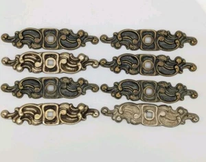 8 VTG CHC BRASS DRAWER Plate W/Keyhole E1188DC Chippendale - Picture 1 of 4