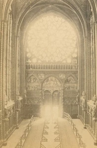 France Paris Sainte Chapelle Rose Window old Valecke CDV Photo 1870 - Foto 1 di 2