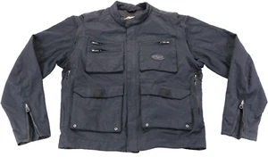 harley davidson mens jacket vest L black nylon Shadow pockets vents convertible - Picture 1 of 18