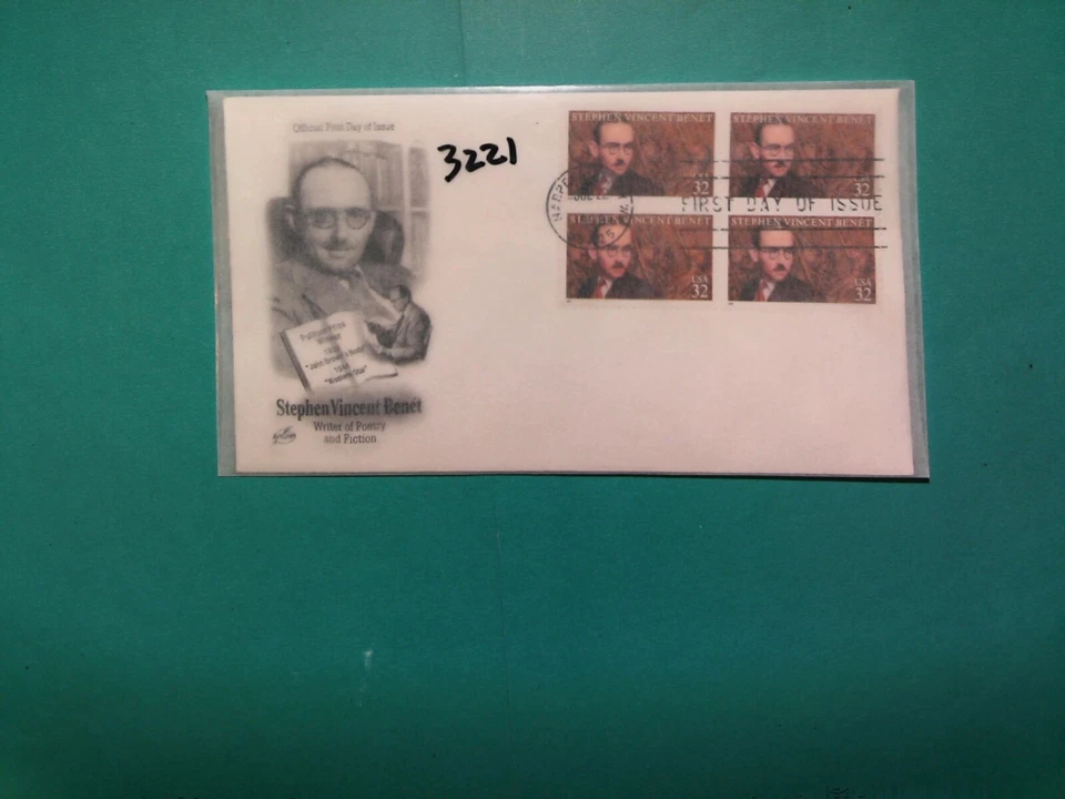 U. S.Stamp FDC- 3221 -  Stephen Vincent Benet -  ArtCraft cachet- comb. shipping - Image 1 of 1
