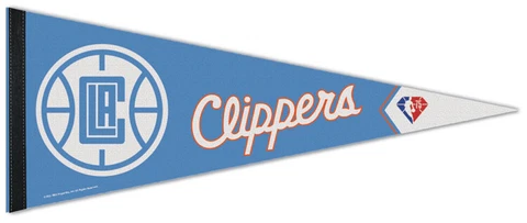LOS ANGELES CLIPPERS City Edition NBA 75th Anniversary Premium Felt PENNANT Cover