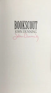 JOHN DUNNING "BOOKSCOUT" 1998 SIGNED LTD ED (ONE OF 500) DENVER BOOK FAIR PB VG+ - Bild 1 von 3