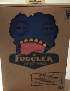 ⚡️Fuggler Funny Ugly Monster 9" Oogah Boogah Plush Creature with Teeth Blue 🆕 - Picture 1 of 2