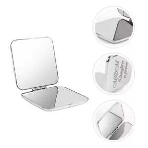 Portable Folding Mirrors Cosmetic Mirror Creative Lettering Makeup Mirror - Picture 1 of 12