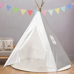 Large Children Indian Tent Teepee DIY Kids Wigwam Indoor Outdoor Play House Gift - Picture 1 of 20